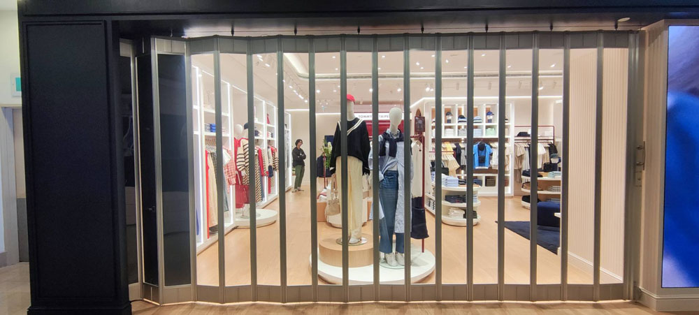 台北101專櫃 水晶折疊門