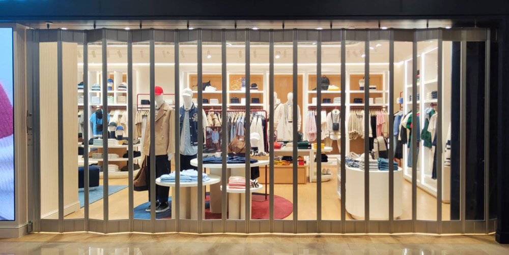 台北101專櫃 水晶折疊門